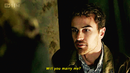 Theo James proposing